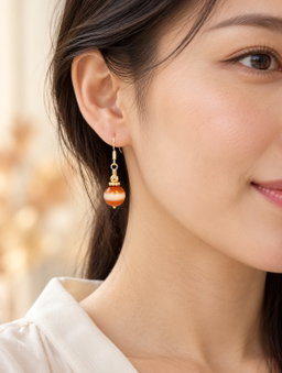 EARRINGS - AMBER SERENITY 