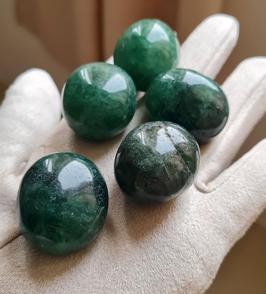 Green Strawberry Quartz Tumbled Stone 