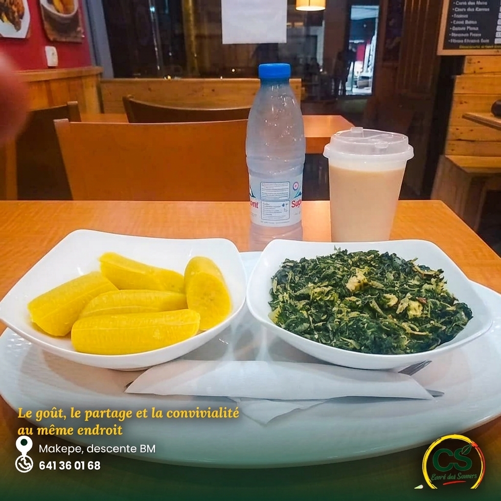 Legumes sautés accompagné de plantains vapeurs
