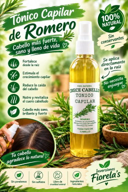 Tonico Capilar para cabello. Romero