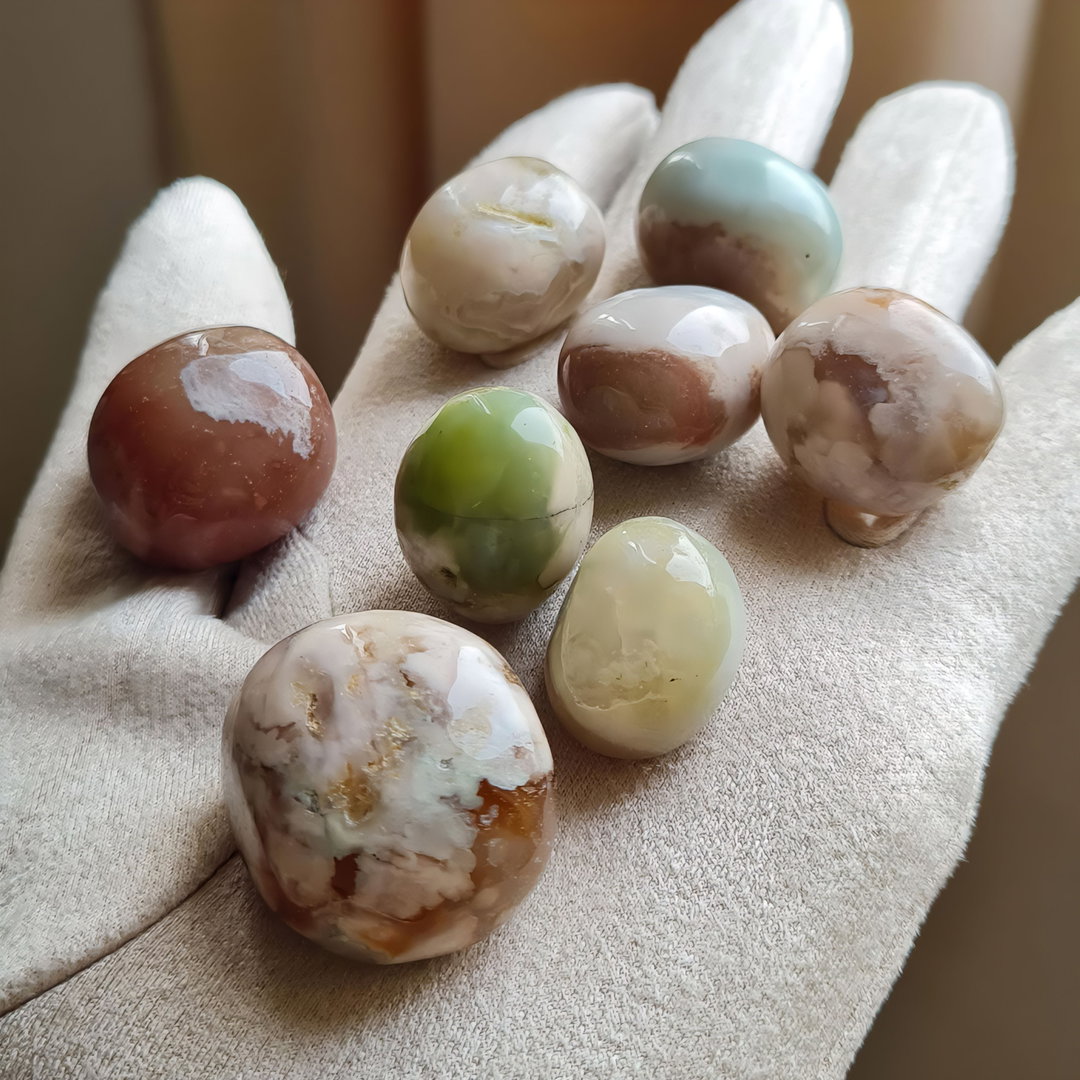 Flower Agate Tumbled Stone 