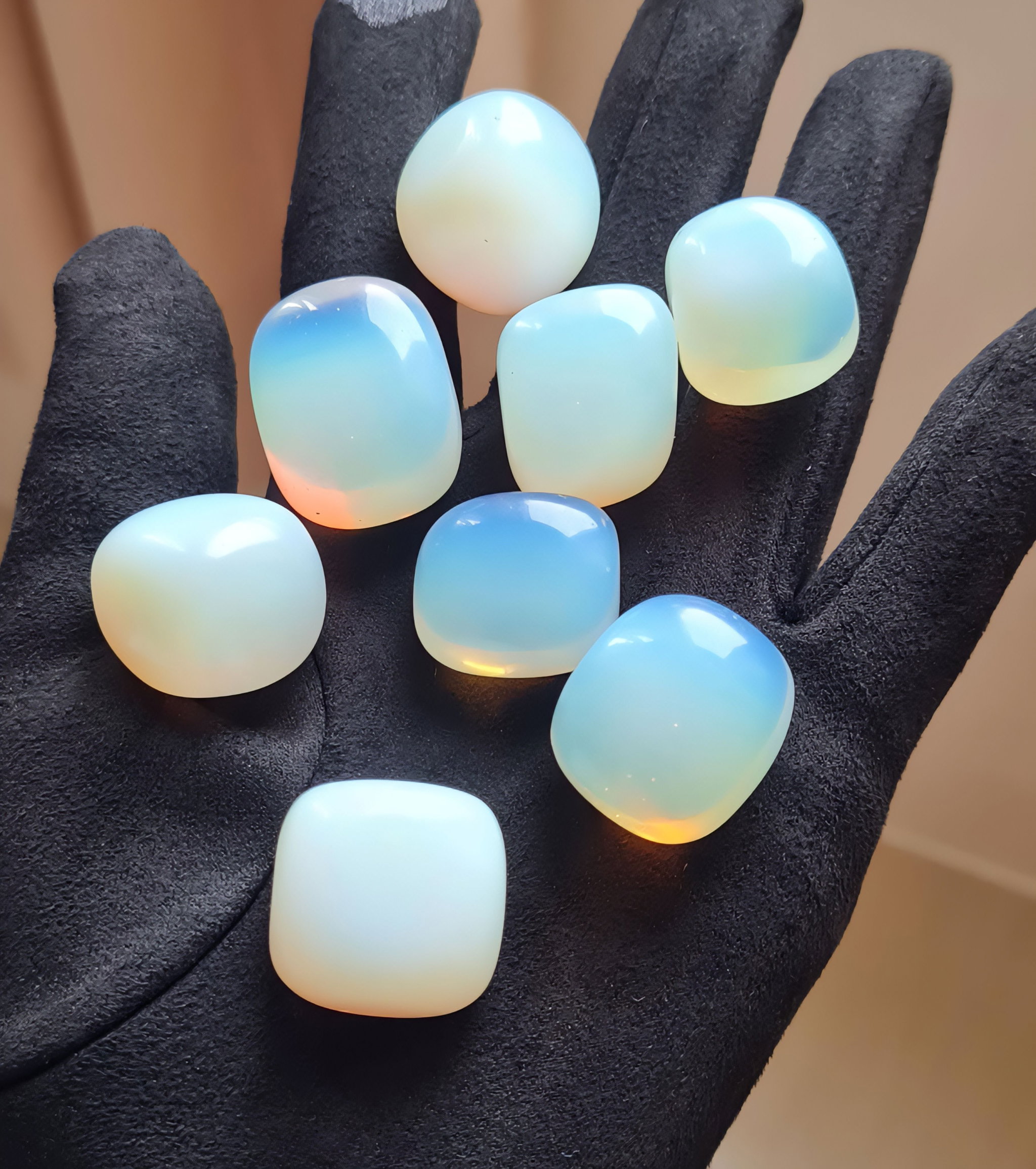 White Opalite Tumbled Stone _0