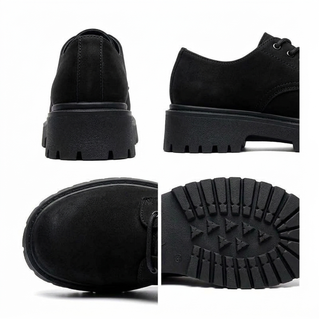 Chaussures derby montantes en daim_1