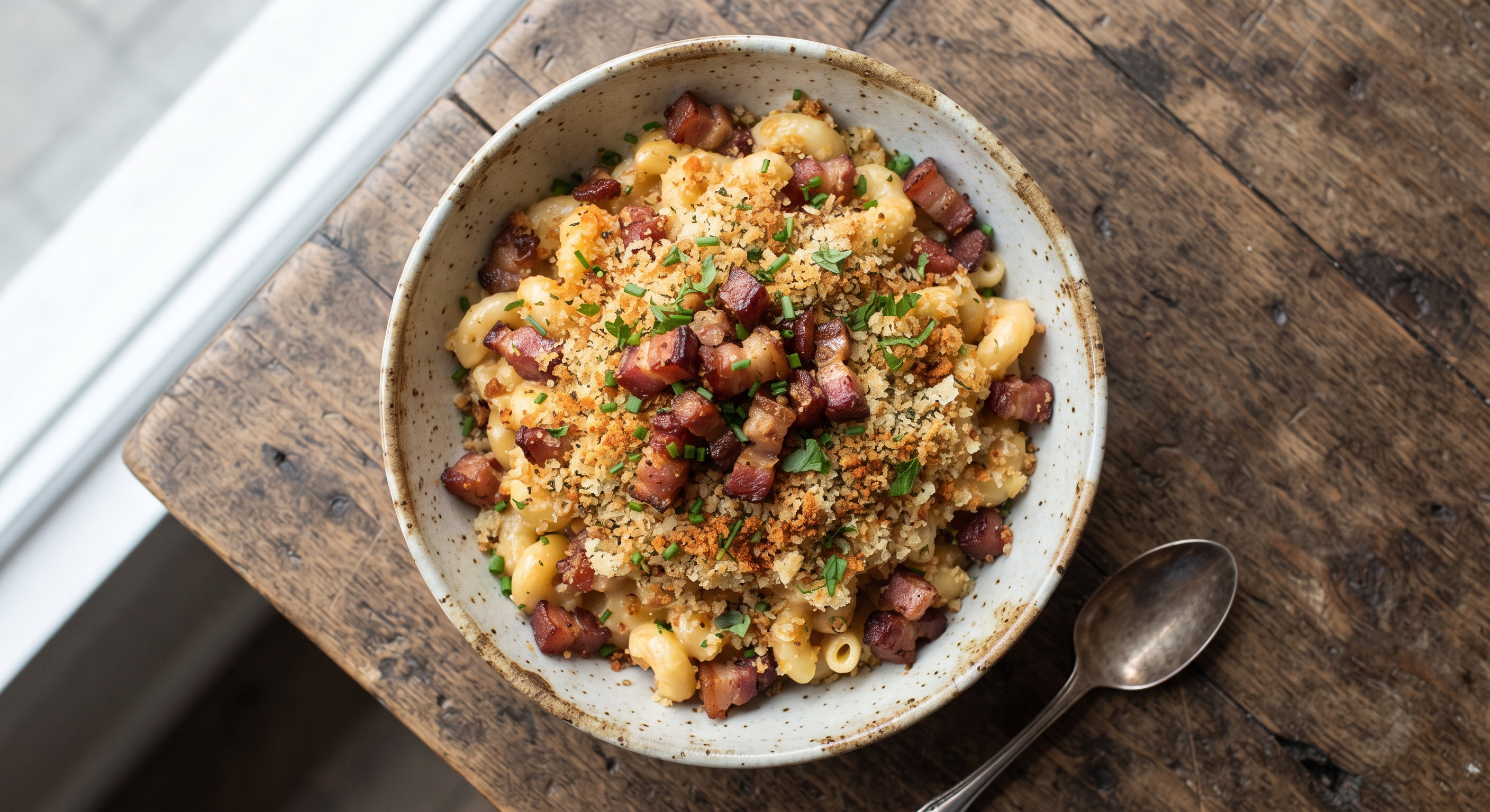 MONDAY—Gourmet bacon mac & cheese