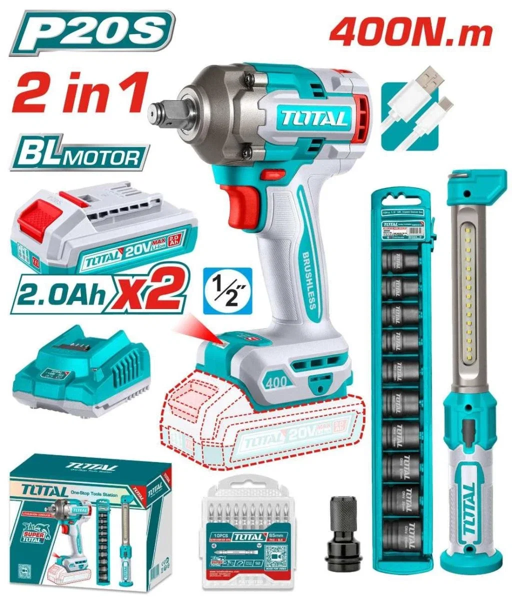 COMBO DE LLAVE DE IMPACTO +LAMPARA [TOSLI23048]