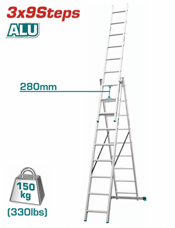 ESCALERA DE EXTENSION 3 SECCIONES 3X9 [THLAD03391]