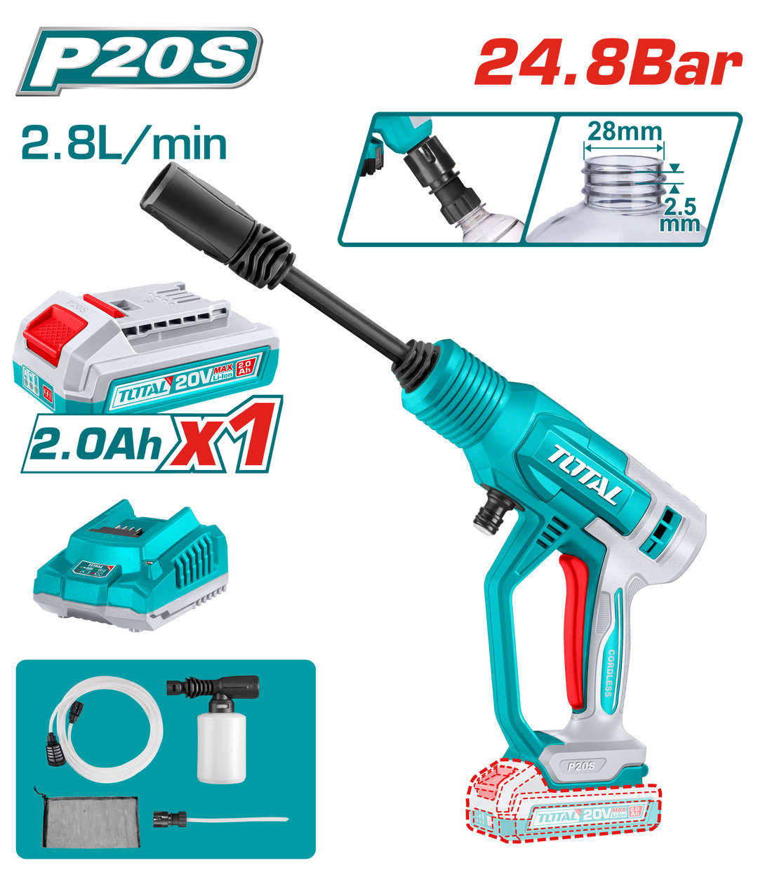 HIDROLAVADORA 20V [TPWLI20362]