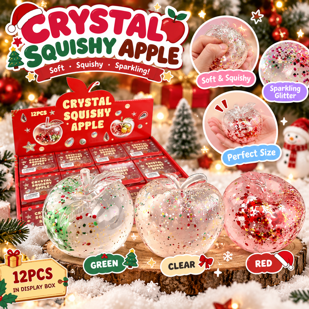 Crystal Squishy Apple 🍎✨