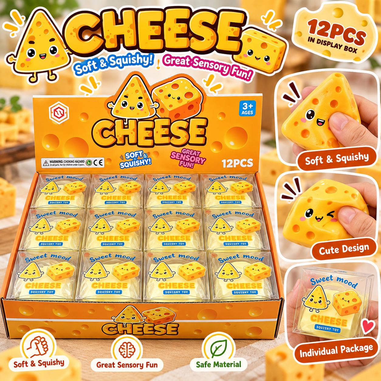 Cheese Squishy Toy 🧀
