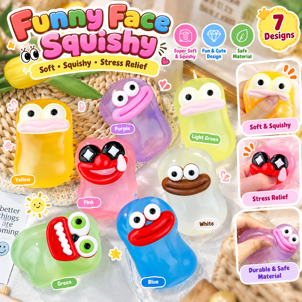 Funny Face Squishy Toy 😂