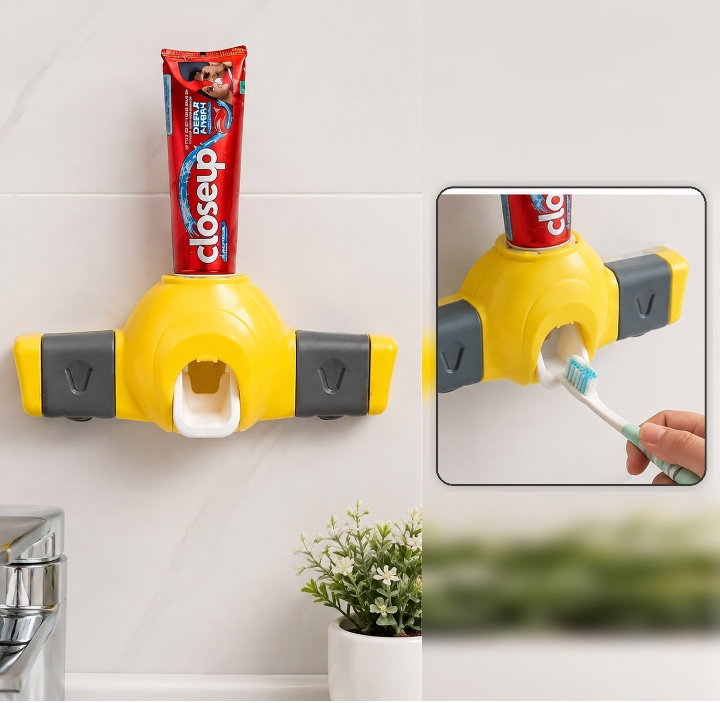 Automatic toothpaste dispenser wall mount