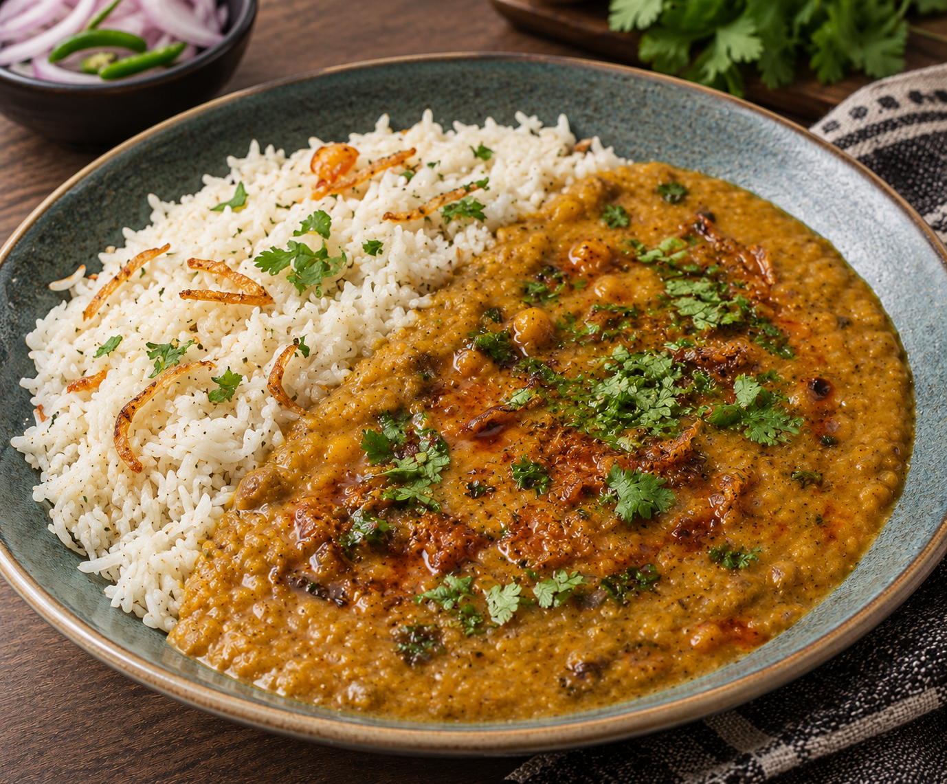Moong Masoor Daal Chawal