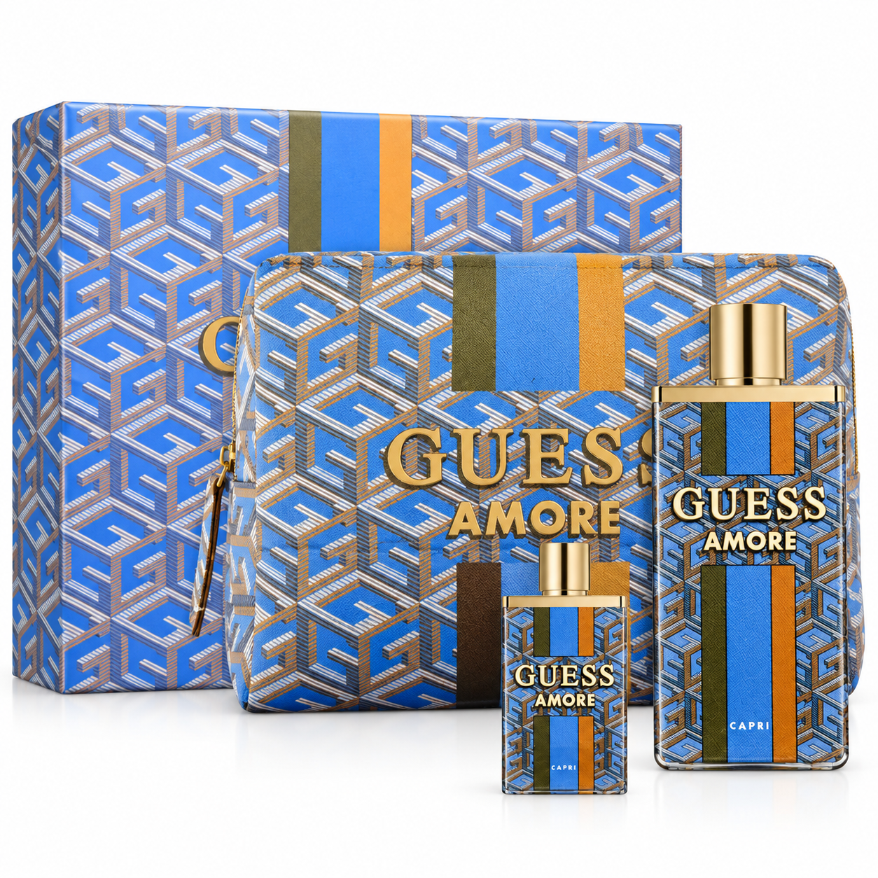 GUESS AMORE CAPRI EDT 100ML + 7.5ML + POUCH GIFT SET _0