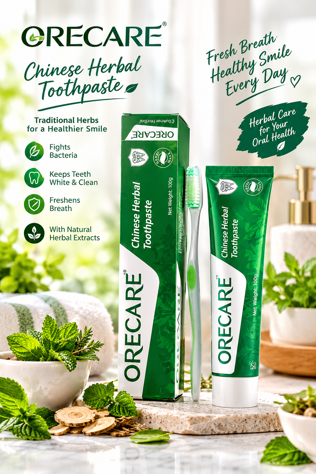 Chinese Herbal Toothpaste+Brush_0
