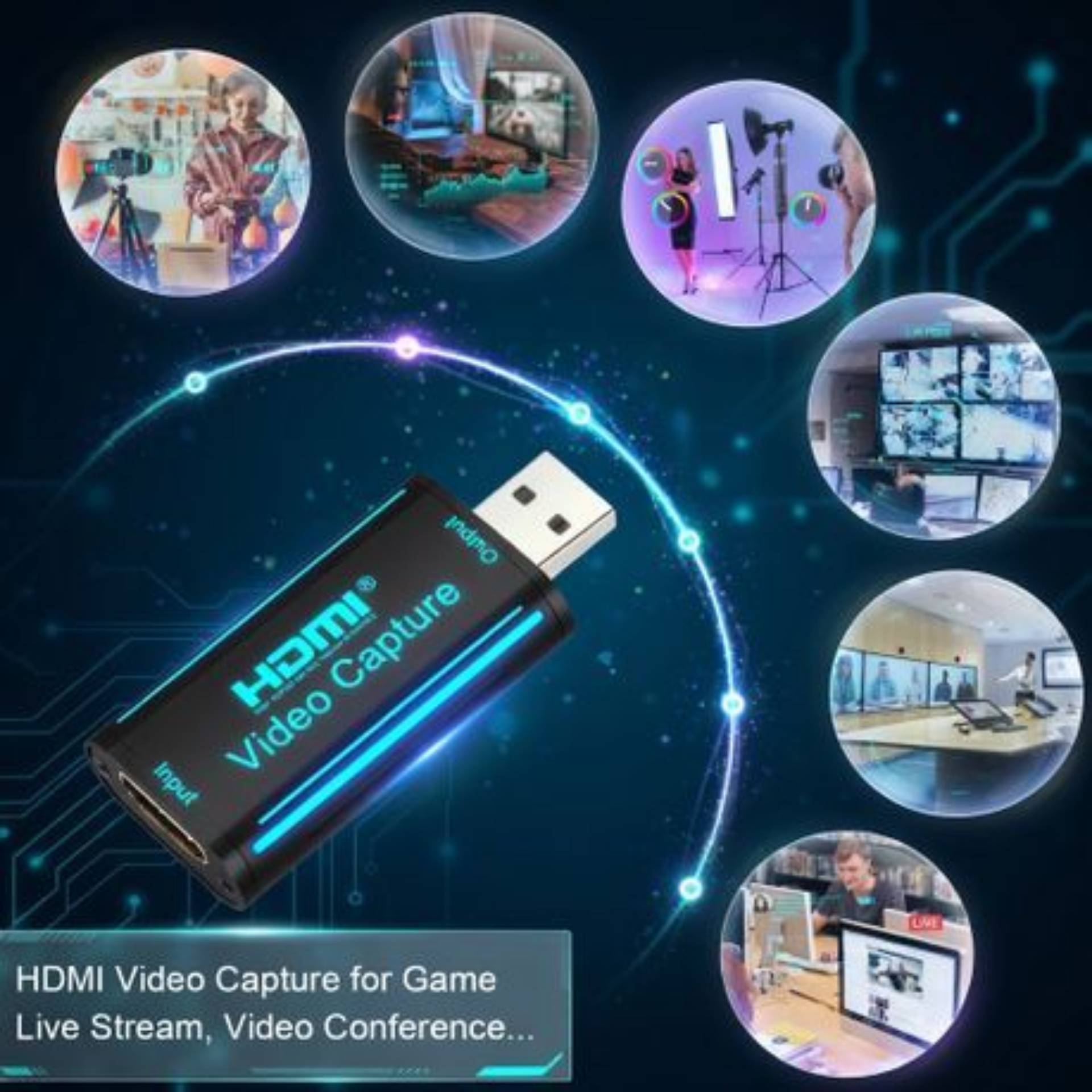 4K HDMI to USB 3.0 Video Capture Card- Plug & Play, Streaming & Recording
