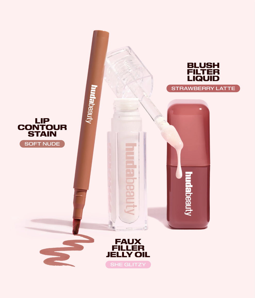Huda Beauty - Lip & Cheek Kit Blushed Nudes Set_2