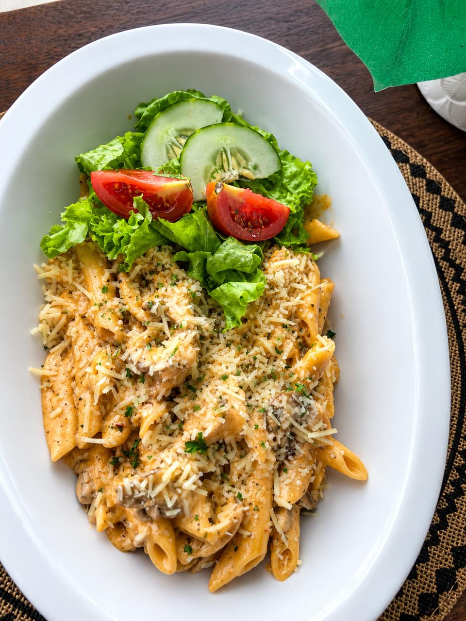 Creamy Mushroom rosé sauce Penne Pasta