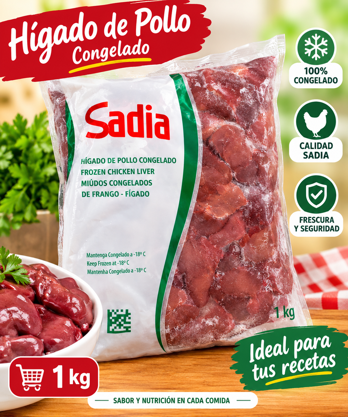 Hígado de pollo ( 1kg)
