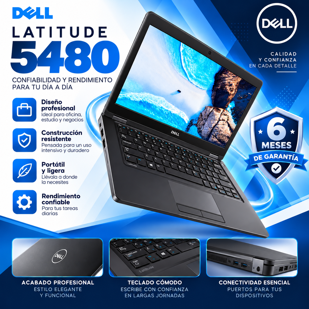 Laptop Dell Latitude 5480 | Core i5 | 8 GB RAM | SSD 128 GB