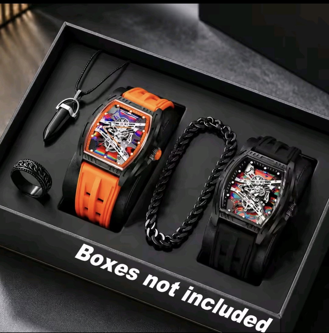 Set of 5 pieces watch set gift for men