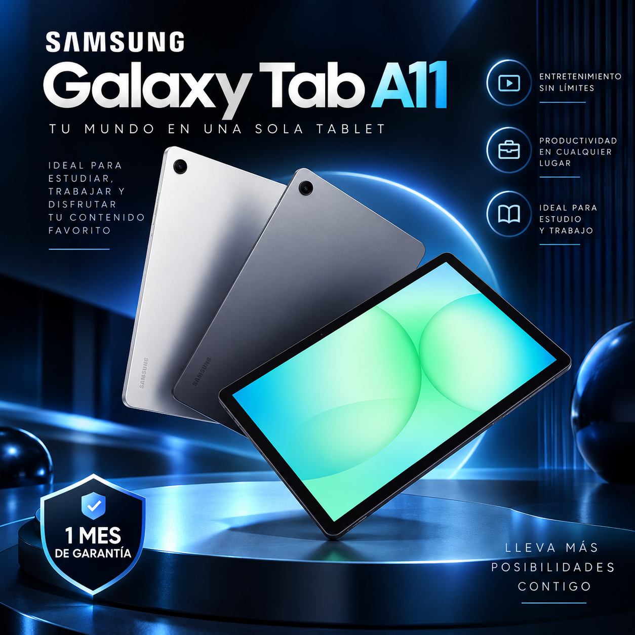 Samsung Galaxy Tab A11 8GB RAM 128GB Gris + Funda y Correa_1