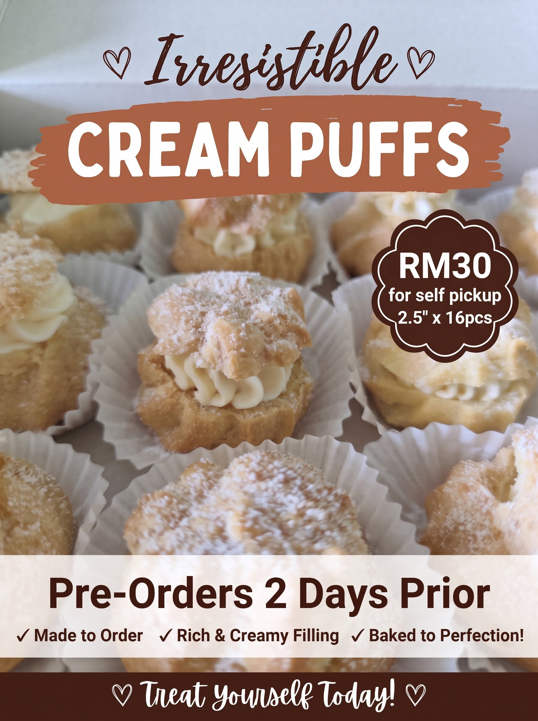 CreamPuff 2.5"x16pcs