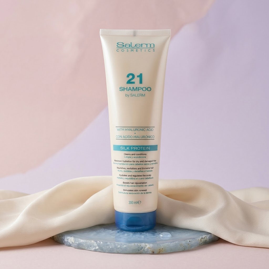 Shampoo con Ácido Hialurónico y Proteínas de Seda Salerm 21