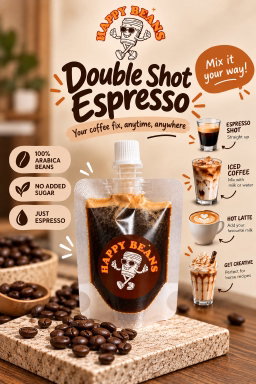 Double espresso shot pouch
