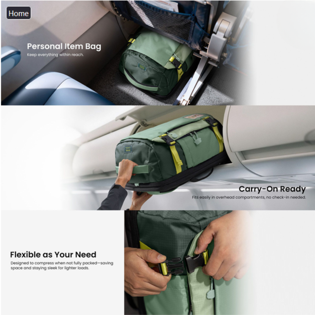 [PRE-ORDER] TOMTOC Navigator-T66 Liteway Travel Backpack 40L_9