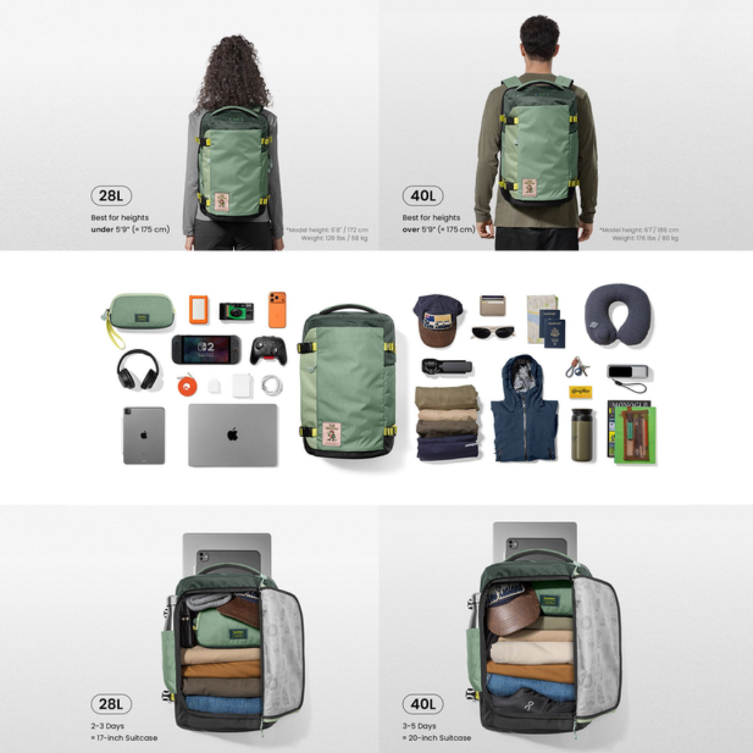 [PRE-ORDER] TOMTOC Navigator-T66 Liteway Travel Backpack 40L_10