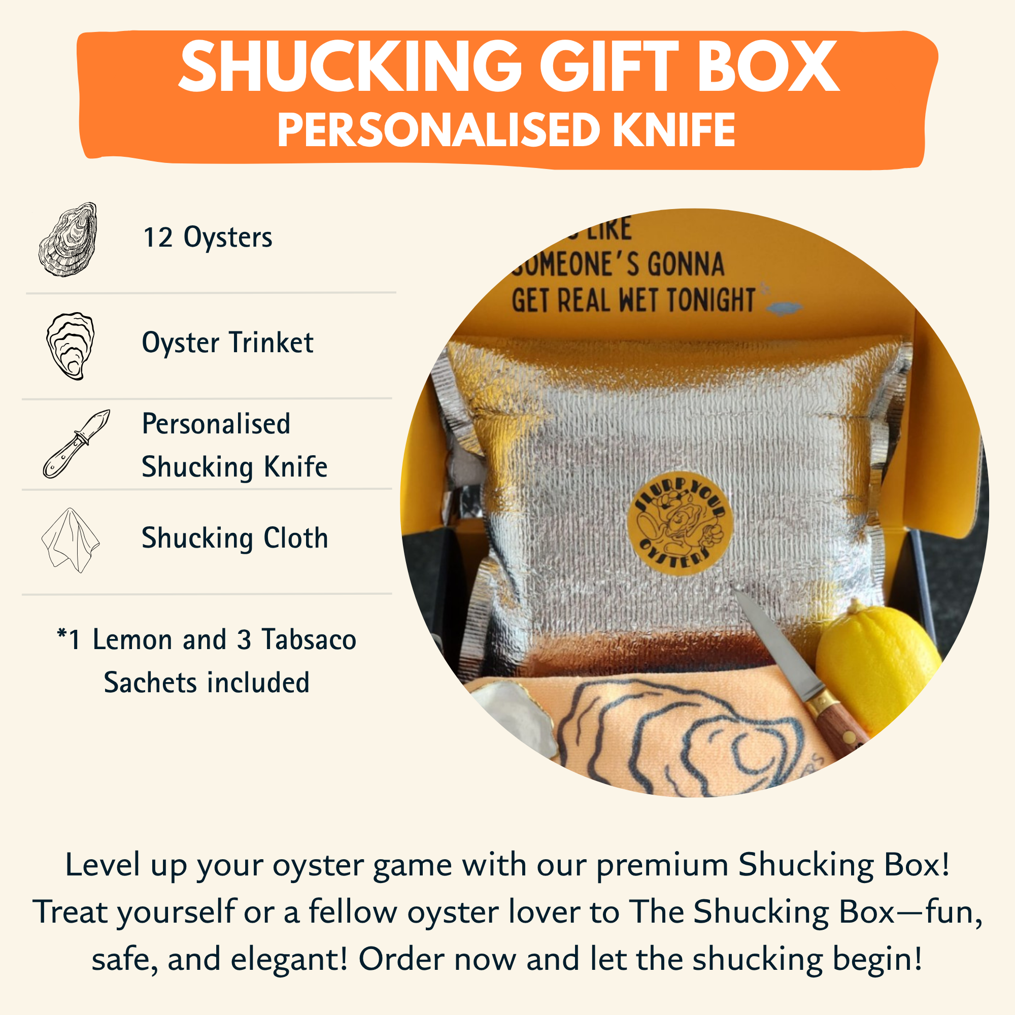 Shucking Gift Box - Starter Kit with Personalised Shucking Knife