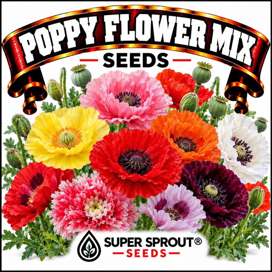 Poppy mix flowers x 100+ seeds