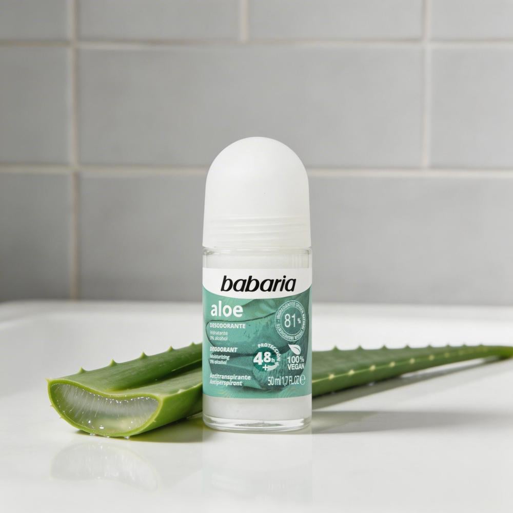 Babaria Aloe Vera Roll-On Deodorant for Sensitive Skin | 50 ml
