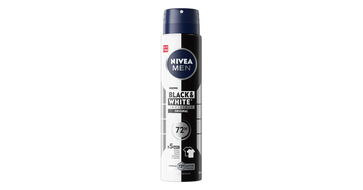 NIVEA Men Black & White Invisible Original Anti-Perspirant Spray 72H - 150ml