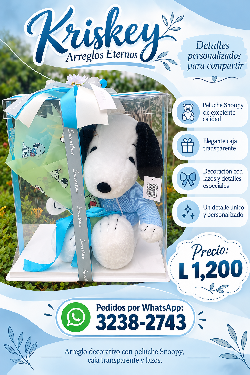 Caja Sorpresa Snoopy 🩵🐶