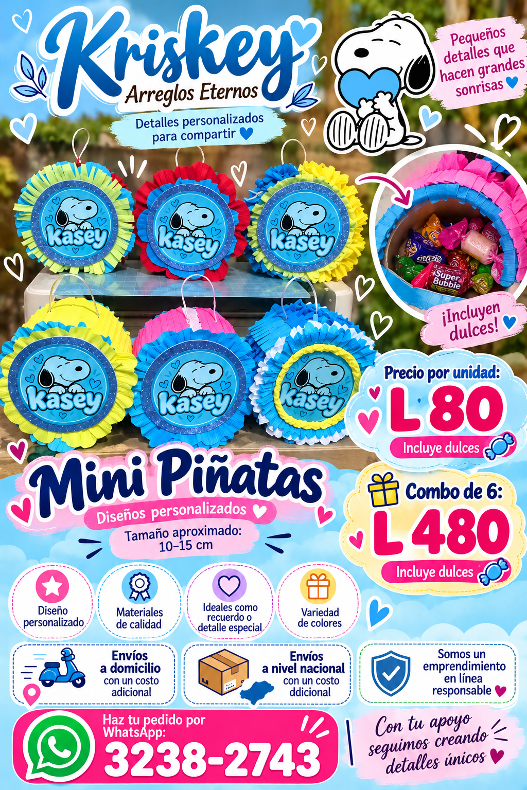 Mini Piñatas Personalizadas 🎉🍬