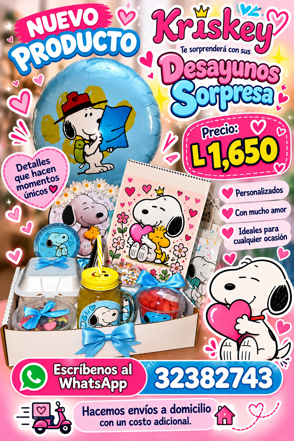 Desayuno Sorpresa Snoopy 💗🩵