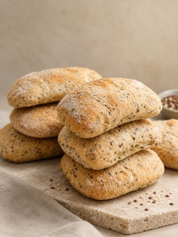 Toasted Flax & Sesame Ciabatta (4 loaves/bag)