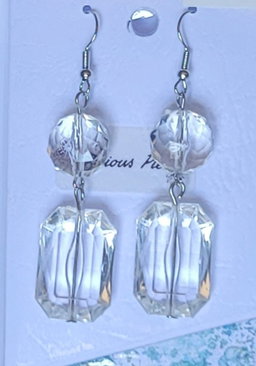 Clear acrylic earrings 