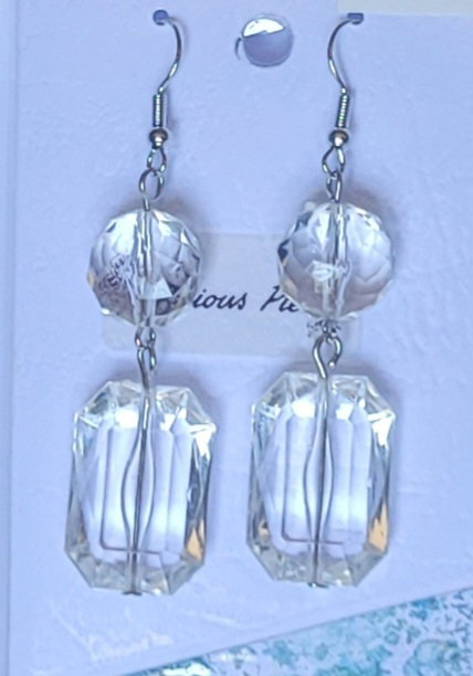 Clear acrylic earrings