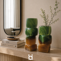 Forma Glass | Olive & Amber
