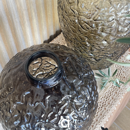Glacia Glass Vase | Smoky Grey