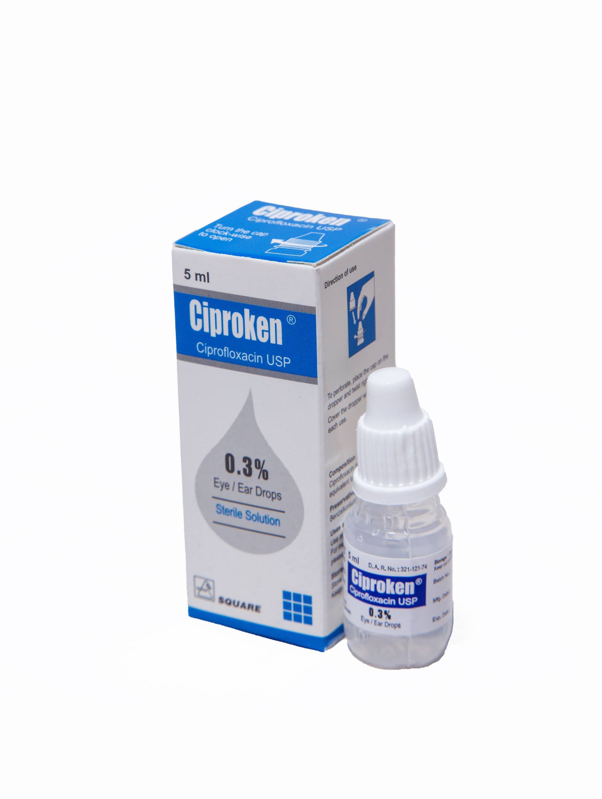 Ciproken 0.3% Drops (Ciprofloxacin)