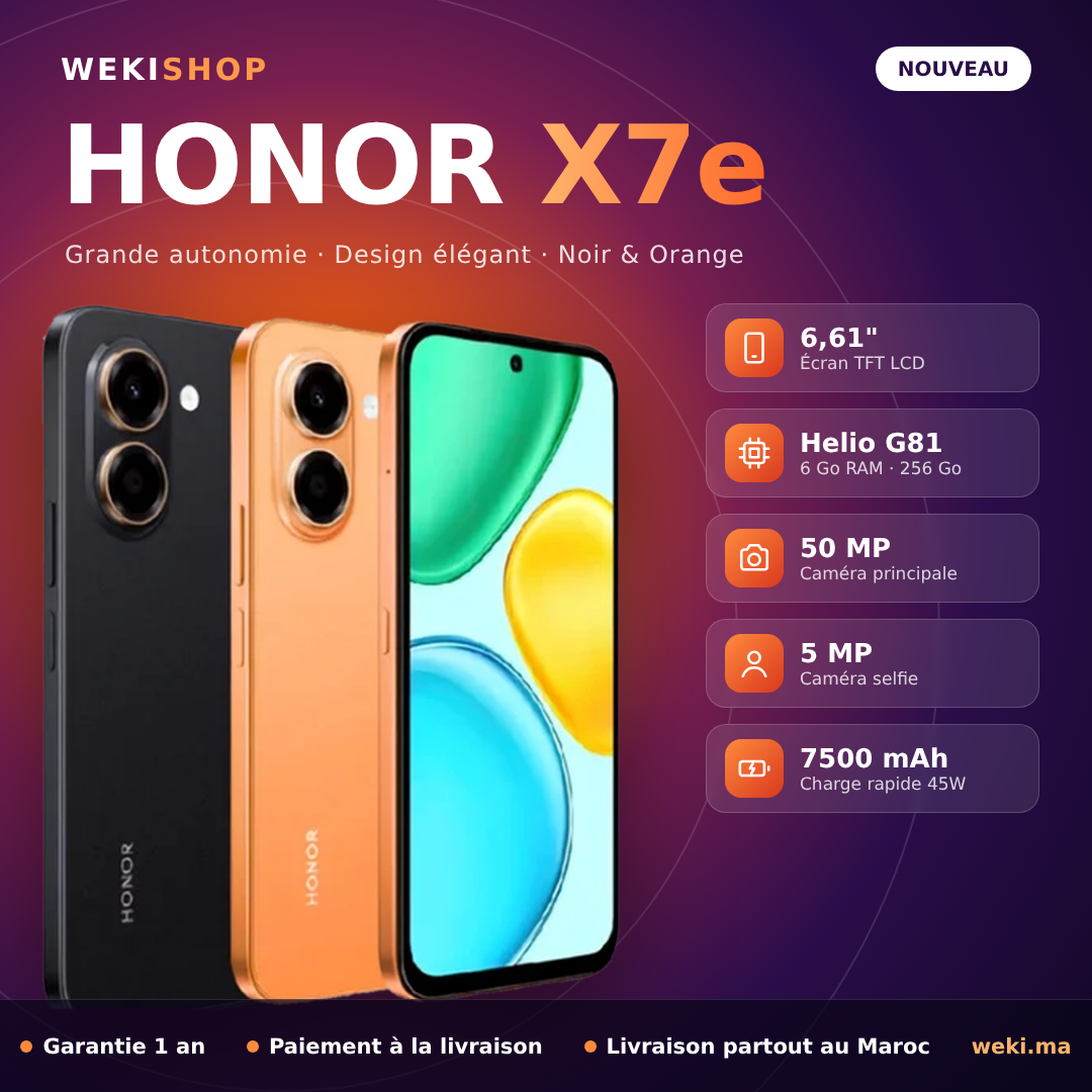Honor X7e 6 Go / 256 Go