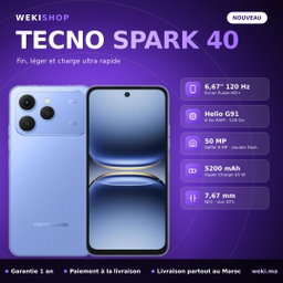 TECNO SPARK 40 – 128 Go / 6 Go RAM