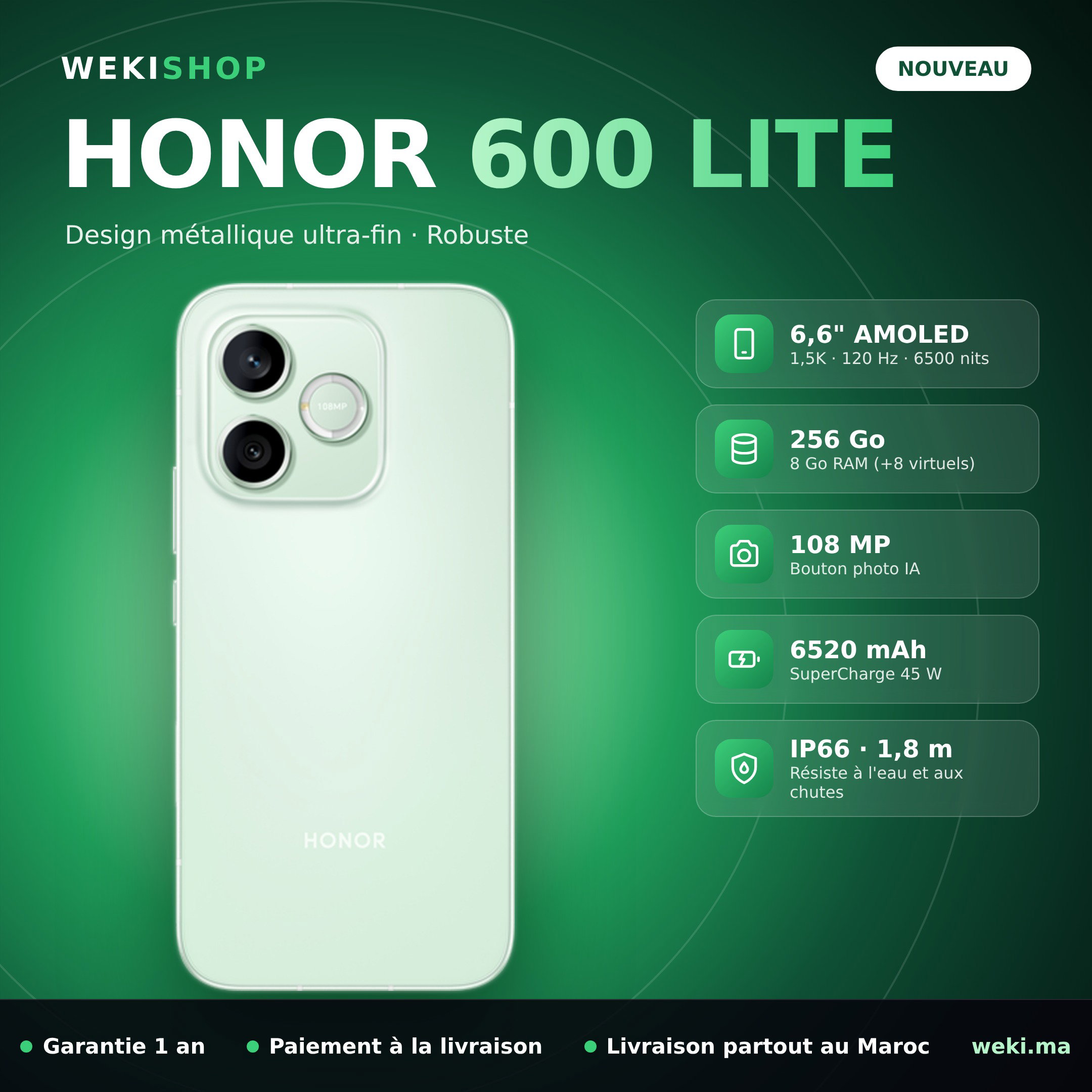 HONOR 600 Lite 256 Go