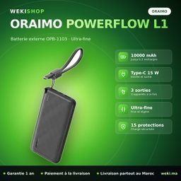Batterie externe Oraimo PowerFlow L1 OPB-1103 – 10000 mAh, 15 W