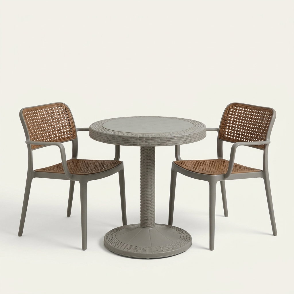 Outdoor Plastic 2 Seater Bistro Set 