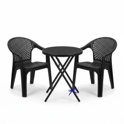 Foldable Outdoor Bistro Patio 2 Seater Glass Table