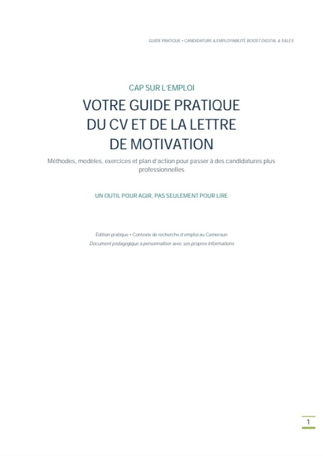  Cap sur l'emploi — Guide pratique du CV et de la lettre de motivation
